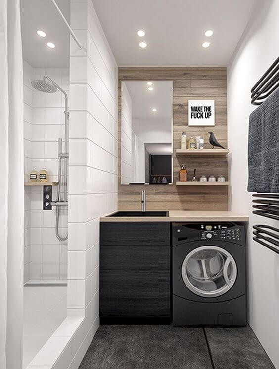 Laundry Bathroom Combo Work Renovations Balnei & Colina Balnei & Colina